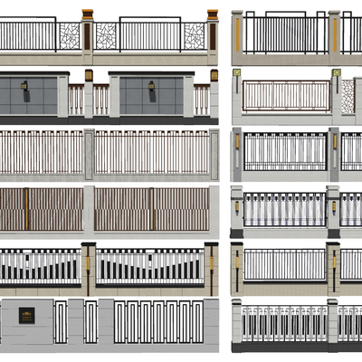 New Chinese Fence, Enclosure, Wrought Iron Railing