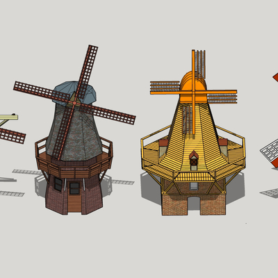 European farm windmill sketch