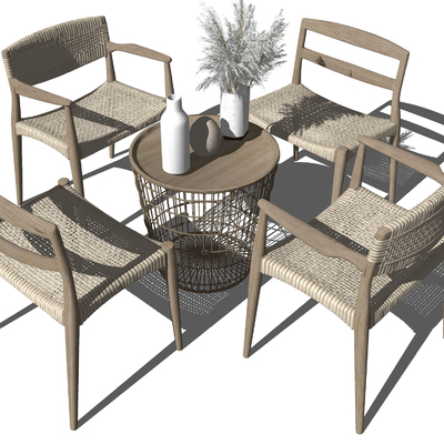 Modern outdoor leisure tables and chairs