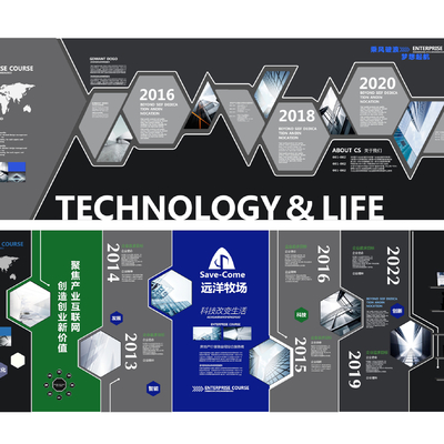 Modern culture wall Enterprise wall Publicity column Display wall