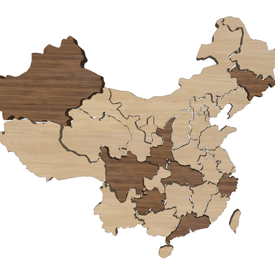 Modern China Map Wall Decorations Pendant