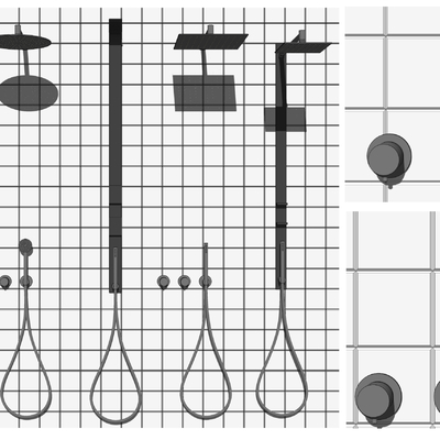 Modern bathroom shower column