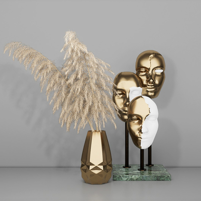 Modern Metal Mask Ornaments