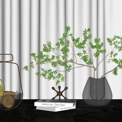 Modern Green Plant Vase Ornaments