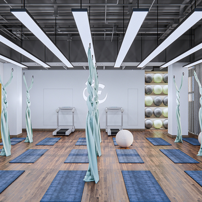 Modern Yoga Classroom Gym