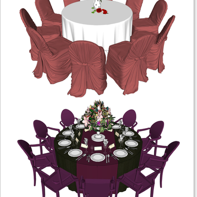 Modern banquet tables and chairs