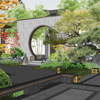 Neo-Chinese Style Villa Garden Landscape