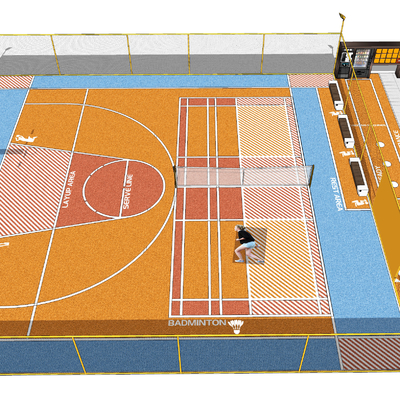 Modern multi-functional sports court