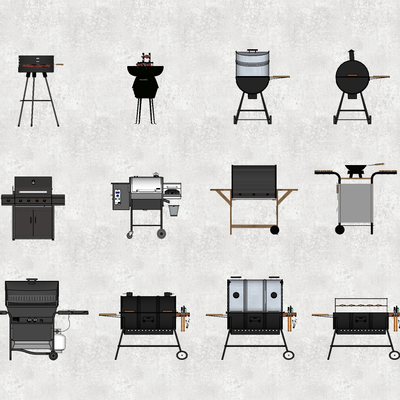 Modern outdoor grill