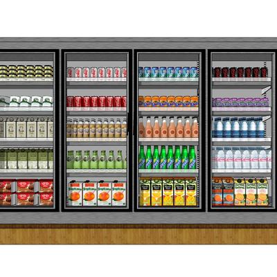 Modern Supermarket Freezer Drink Storage Cabinet