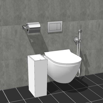 Modern wall-mounted toilet