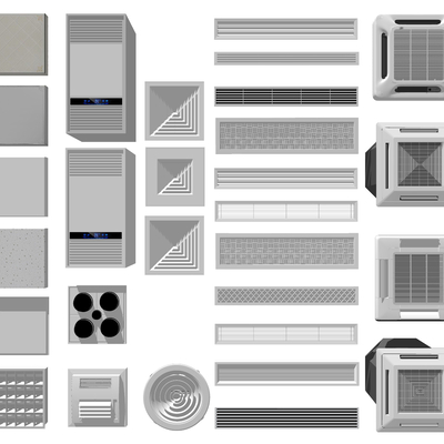 Modern air conditioning outlet ventilation fan