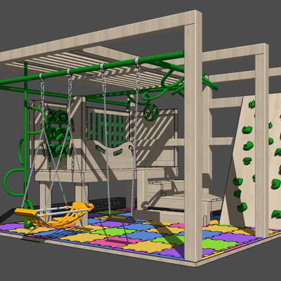 Modern children's climbing toy paradise