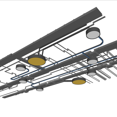 Modern ceiling duct ventilation duct