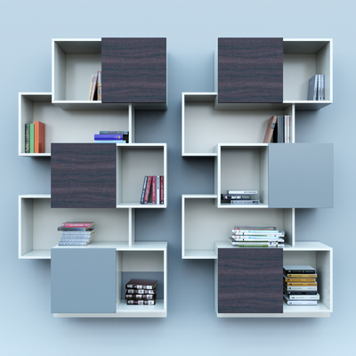 Modern Bookcase Wall Cabinet