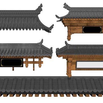 Chinese-style ancient building eaves