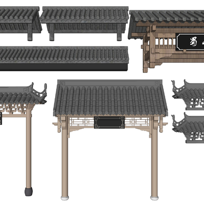 Chinese-style ancient building eaves