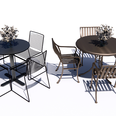 Modern outdoor leisure tables and chairs