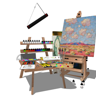 Modern easel painting set