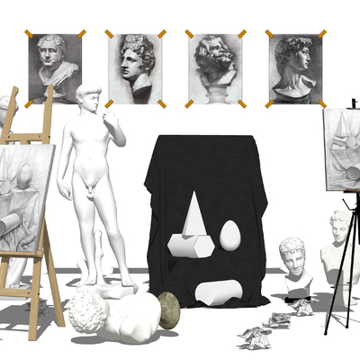 Modern easel painting set