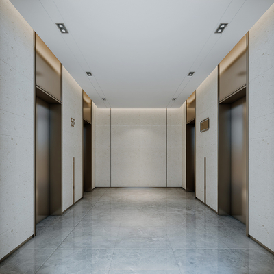 modern elevator hall