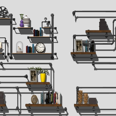 Industrial Wind Wall Shelf Storage Rack