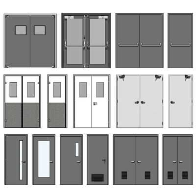 Modern metal fire door fireproof and smoke proof door