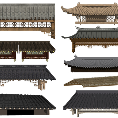 Chinese-style ancient building eaves