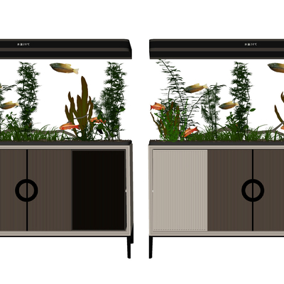 Modern fish tank aquarium