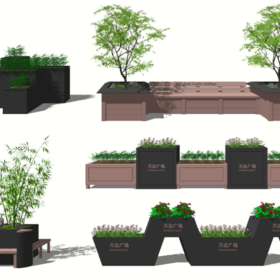 Modern outdoor flower box