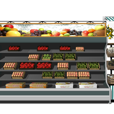 modern supermarket shelves