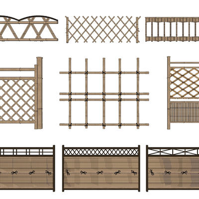 Neo-Chinese Style rural pasture guardrail