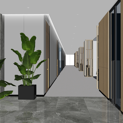 Modern Office Corridor