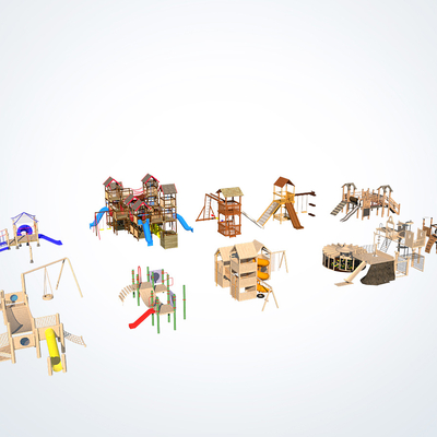 Modern wooden children's entertainment equipment