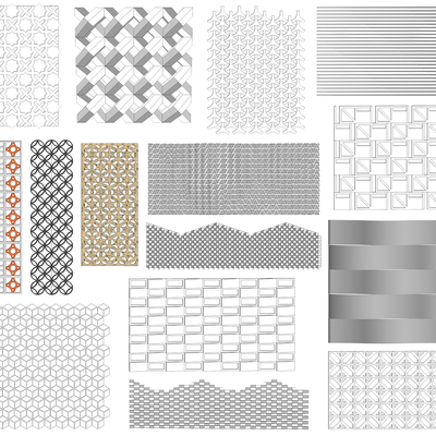 Modern building skin special-shaped skin punching plate