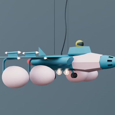 Modern children's airplane chandelier