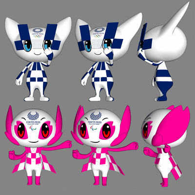 Modern Tokyo Olympic Cherry Blossom Mascot