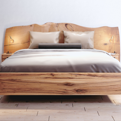 Nature Wind Log Double Bed