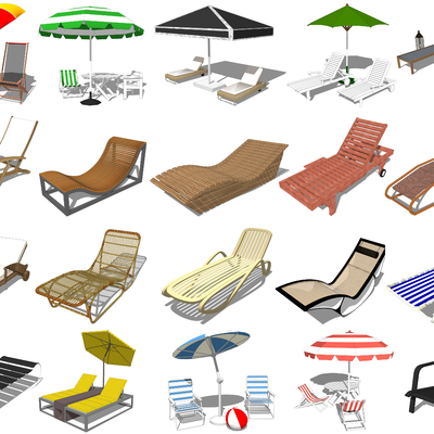 Modern Outdoor Lounger Beach Chair