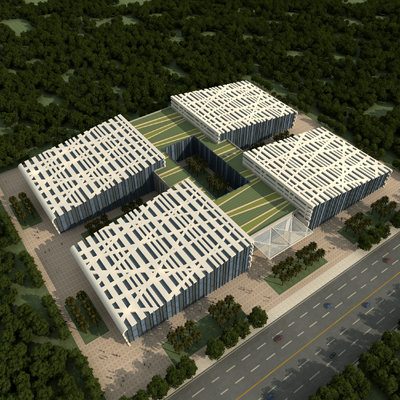 A bird's eye view of modern industrial park