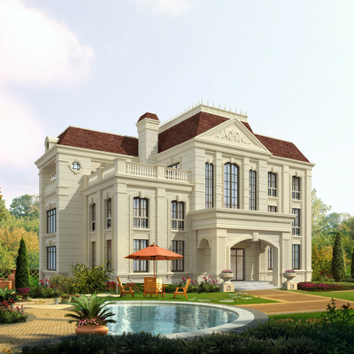 French style villa exterior