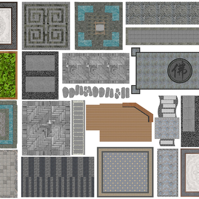 New Chinese Paving and Assemblage