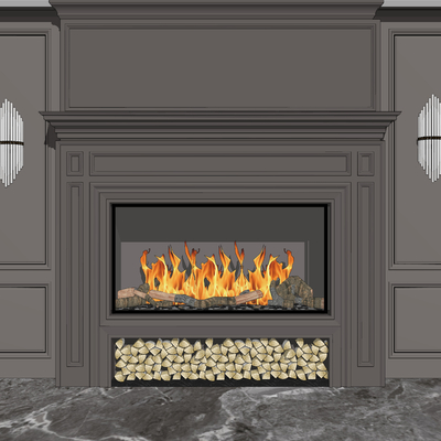 American fireplace firewood Wall