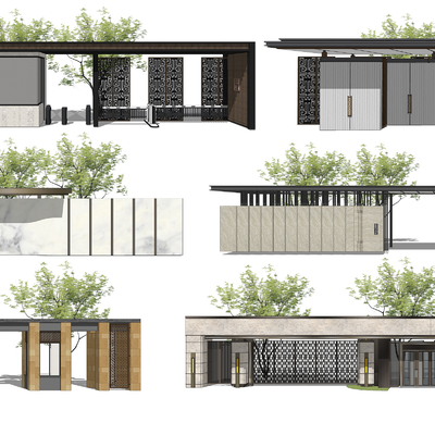 Modern residential landscape gate