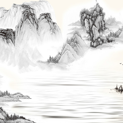 Chinese ink landscape