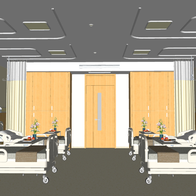 modern hospital ward nurse station