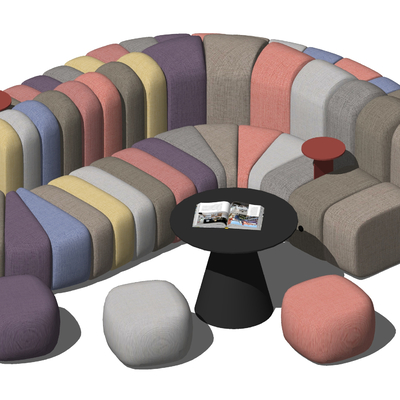 Modern Fabric Arc Sofa