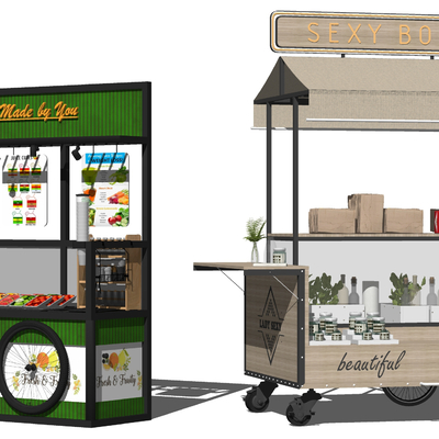 Modern food truck stall