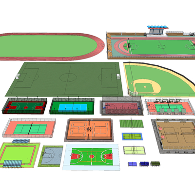 modern sports ground football field