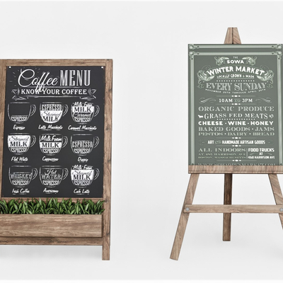 Modern Blackboard Menu Card